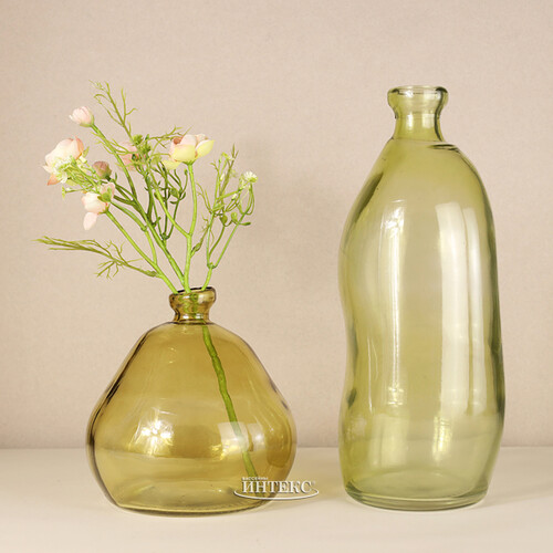 Стеклянная ваза Adagio 19 см желтая Koopman