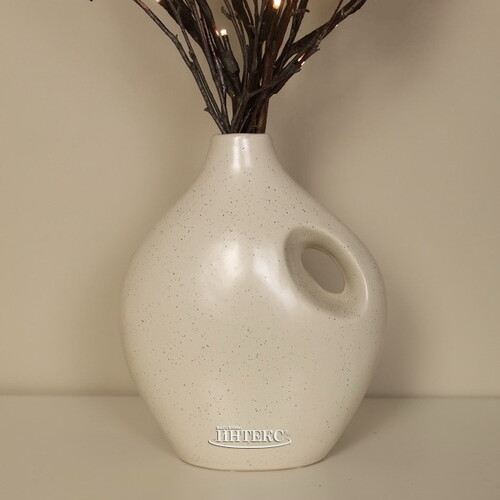 Фарфоровая ваза кувшин Cremato 20*16 см бежевая Koopman