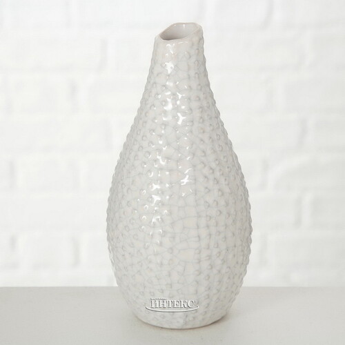 Керамическая ваза Tessa 18 см белая Boltze