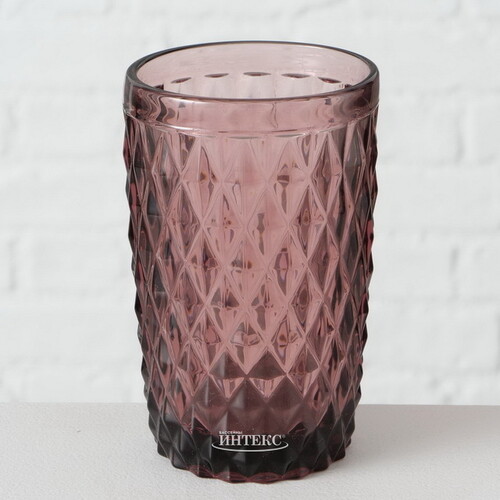 Стакан для воды Шатель 600 мл розовый, стекло Boltze