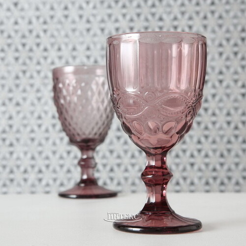 Бокал для вина Монруж 17 см розовый, стекло Boltze