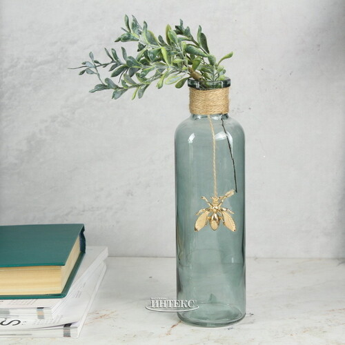 Стеклянная ваза Валенсоль 22 см зеленая Boltze