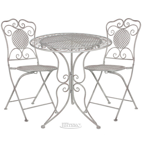 Комплект садовой мебели Триббиани: 1 стол + 2 стула, белый Edelman