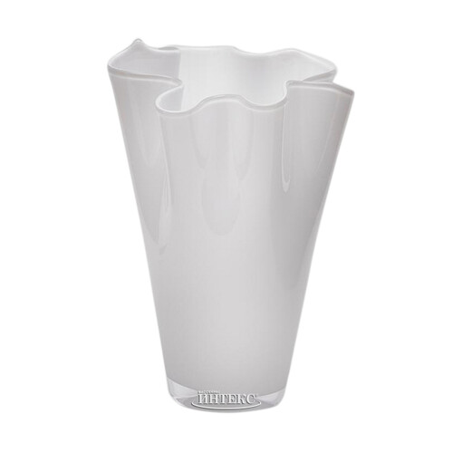 Декоративная ваза Via Drappo 22 см белая EDG