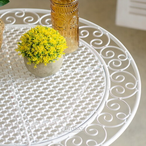 Комплект садовой мебели Ферарра: 1 стол + 2 стула, белый Edelman