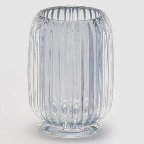Стеклянная ваза Rozemari 12 см голубая EDG