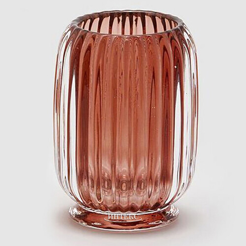 Стеклянная ваза Rozemari 12 см каштановая EDG