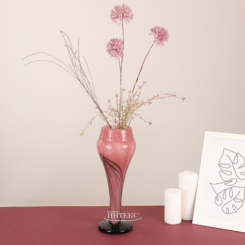 Декоративная ваза Albigono 35 см изумрудно-розовая EDG