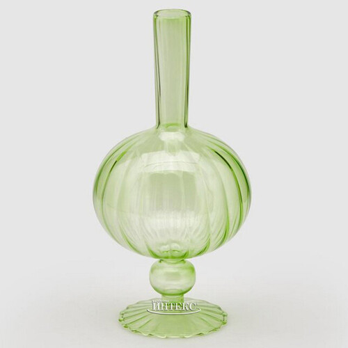 Стеклянная ваза-подсвечник Monofiore 25 см нежно-зеленая EDG