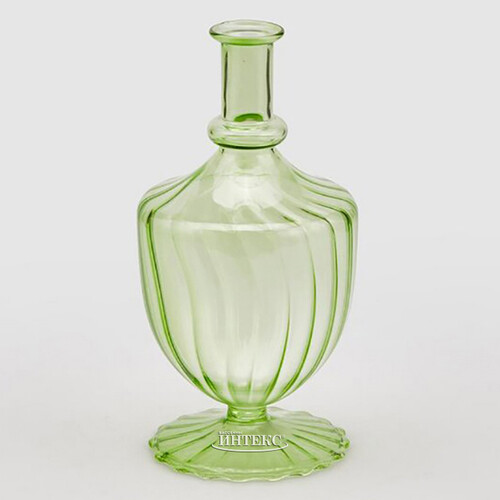 Стеклянная ваза-подсвечник Monofiore 20 см нежно-зеленая EDG