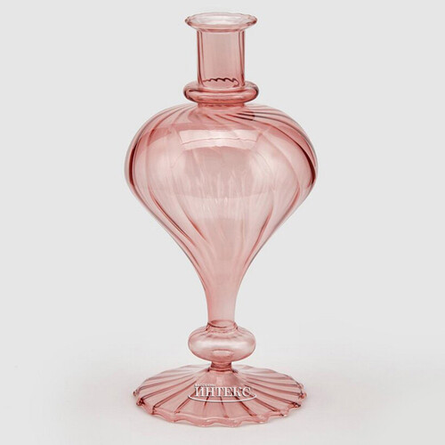 Стеклянная ваза Monofiore 30 см нежно-розовая EDG