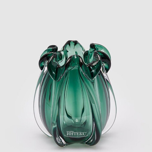 Стеклянная ваза Ferguson 21 см зеленая EDG