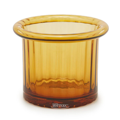Стеклянная ваза Pillar 16 см медовая EDG