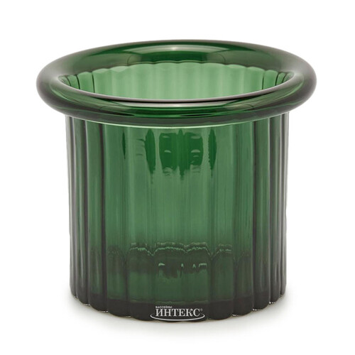 Стеклянная ваза Pillar 16 см зеленая EDG