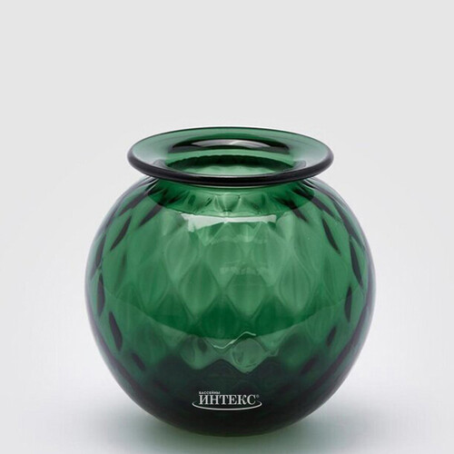 Стеклянная ваза Rossella 15 см зеленая EDG