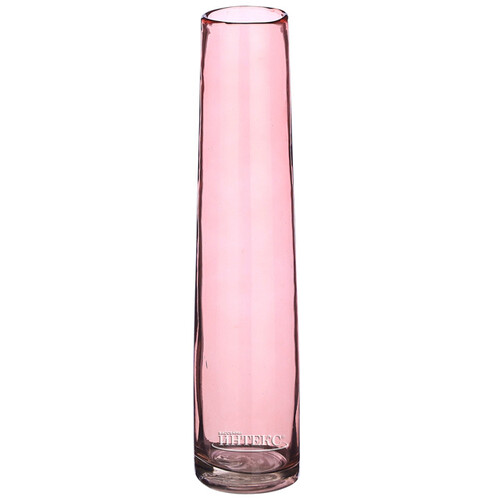 Стеклянная ваза Рейфгвино 31 см розовая Edelman