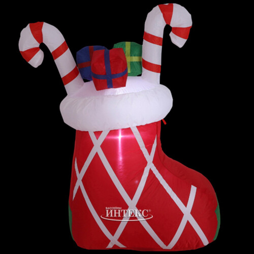 Надувная фигура Носок Санты с подарками - Christmas is coming 122 см с LED подсветкой, IP44 Edelman