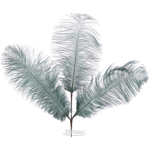 Искусственная ветка с перьями Брондрика 61 см зеленая Edelman