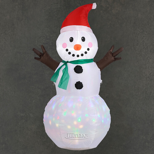 Надувная фигура с подсветкой Снеговик Чарли 120 см, IP44 Edelman