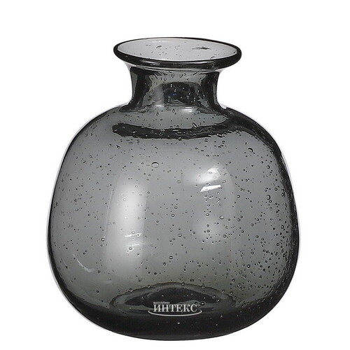 Стеклянная ваза Эрнестина 11 см черная Edelman