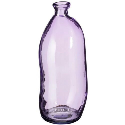Стеклянная ваза-бутылка Saladero 35 см лиловая Edelman