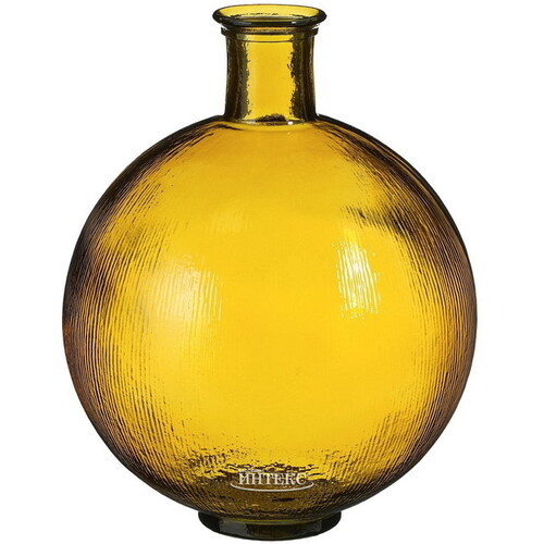Стеклянная ваза-бутылка Gabello 42 см охровая Edelman