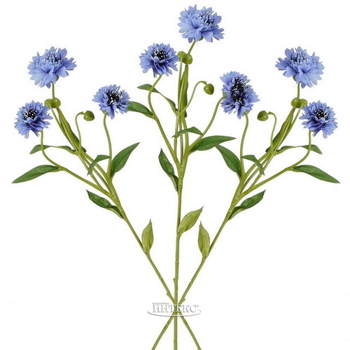 Искусственный букет Corn Flower 62 см голубой Edelman