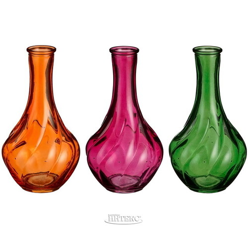 Набор стеклянных ваз Sanre 17 см, 3 шт Edelman