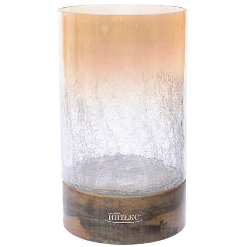 Стеклянная ваза цилиндр Лючия 18 см Kaemingk