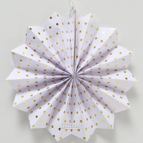 Набор бумажных украшений для интерьера White&Gold Geometry 6 шт Boltze