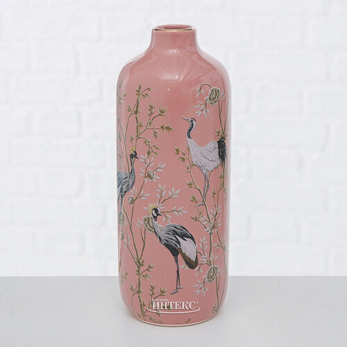 Керамическая ваза Мажорель 19 см розовая Boltze