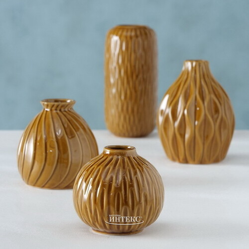 Набор фарфоровых ваз Masconni Marrone 10-19 см, 4 шт Boltze