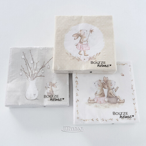 Бумажные салфетки Lovely Bunny 17*17 см, 20 шт Boltze