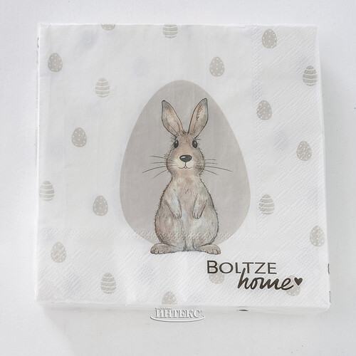 Бумажные салфетки Кролик Герман 17*17 см, 20 шт Boltze