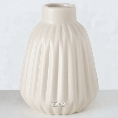 Фарфоровая ваза Mavra 12 см бежевая Boltze