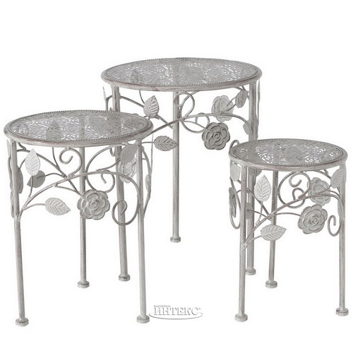 Комплект столиков для цветов Rosee 3 шт Boltze