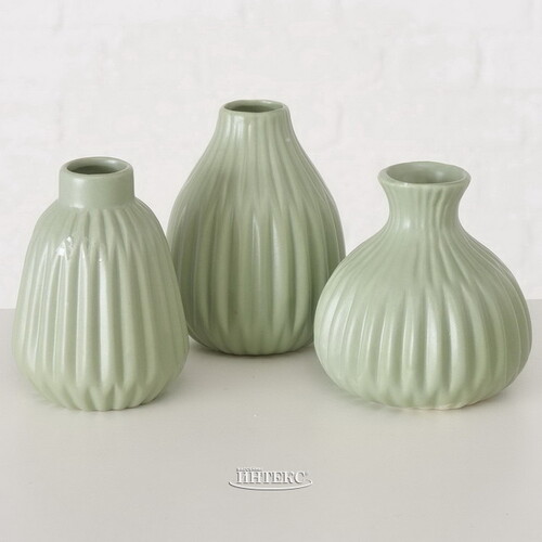 Фарфоровая ваза Mavra 12 см светло-зеленая Boltze