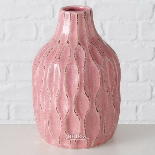 Керамическая ваза Мелания 21 см светло-розовая Boltze