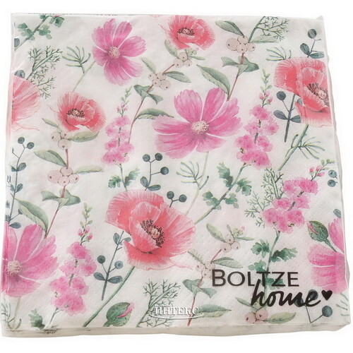 Бумажные салфетки Futrone Flowers 17*17 см, 20 шт Boltze