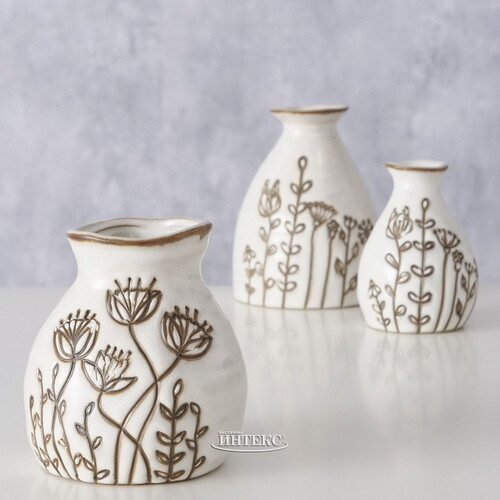 Набор керамических ваз Аллери 8-11 см, 3 шт Boltze