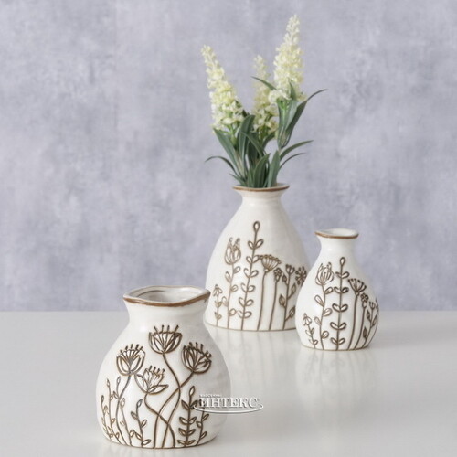 Набор керамических ваз Аллери 8-11 см, 3 шт Boltze