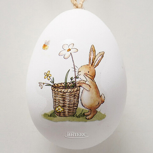 Пасхальные украшения Яйца: Bunny Joe 6 см, 4 шт, подвеска Boltze