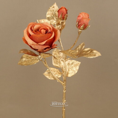Искусственная роза Goldone Pascoli 50 см оранжевая EDG