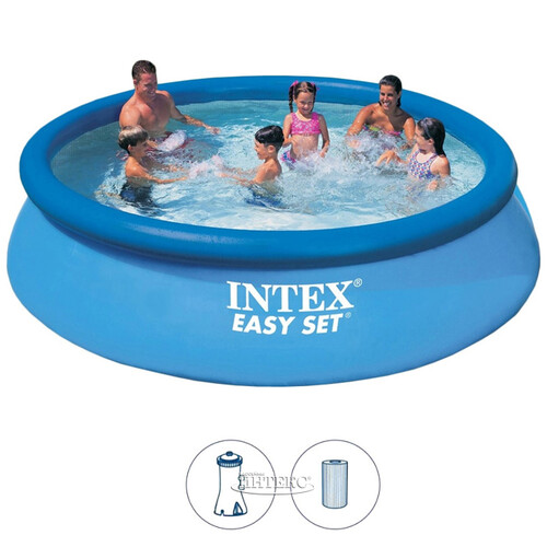 Надувной бассейн 28132 Intex Easy Set 366*76 см, фильтр-насос INTEX