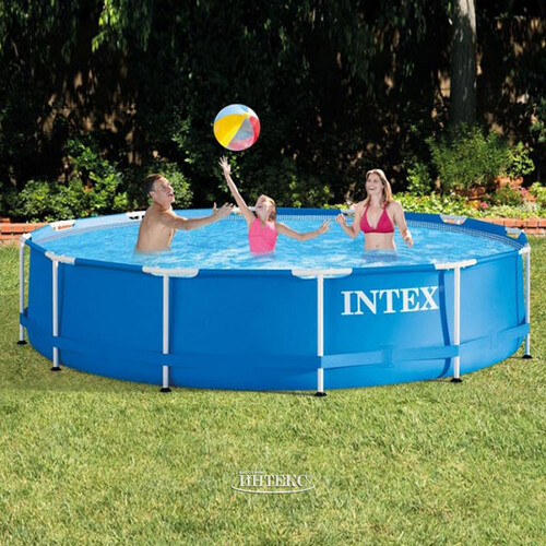 Каркасный бассейн 28212 Intex Metal Frame 366*76 см, картриджный фильтр INTEX