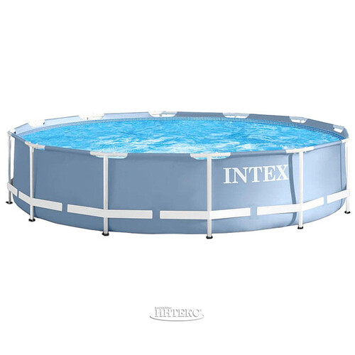 Каркасный бассейн Intex Prism Frame 457*122 см голубой, картриджный фильтрс, аксессуары INTEX