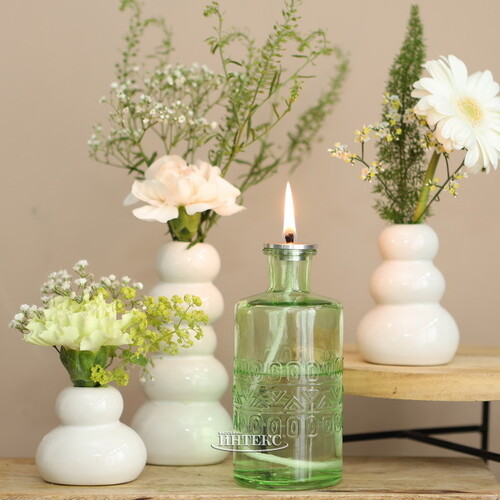 Набор стеклянных ваз Porto 15 см зеленый, 3 шт Ideas4Seasons