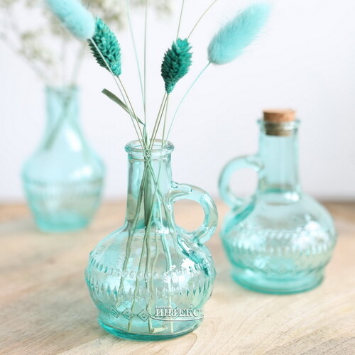 Стеклянная ваза-кувшин Milano 10 см голубая Ideas4Seasons