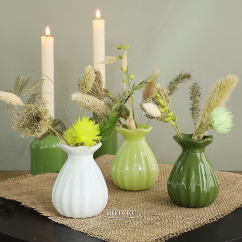 Стеклянная ваза Caruso 9 см зеленая Ideas4Seasons