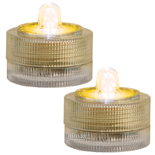 Плавающие светодиодные свечи, 2 шт, теплая белая LED лампа, на батарейках Ideas4Seasons